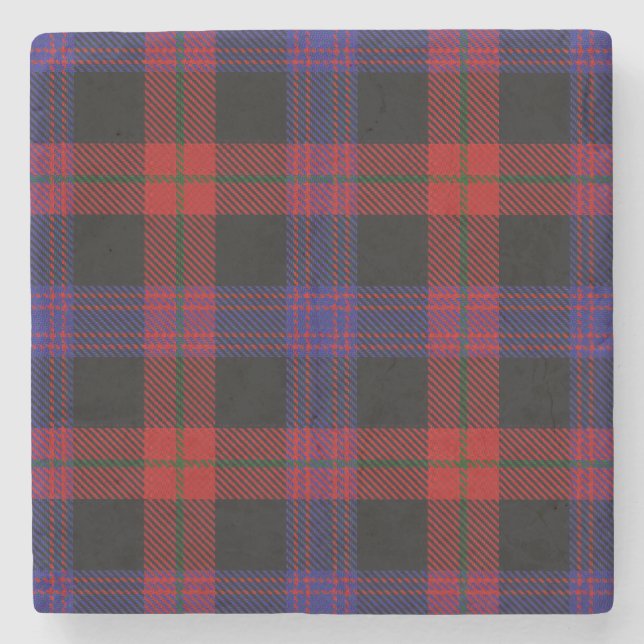 Brown Grady Tartan Stone Coaster (Front)