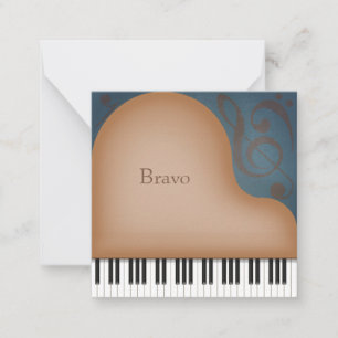 Brown Grand Piano Custom Mini Card