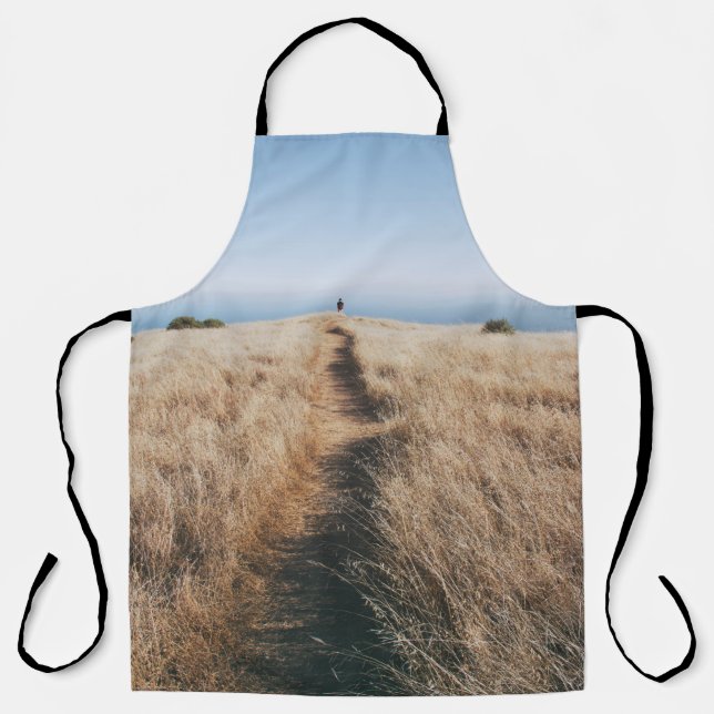 BROWN GRASS UNDER WHITE CLOUDS APRON (Front)