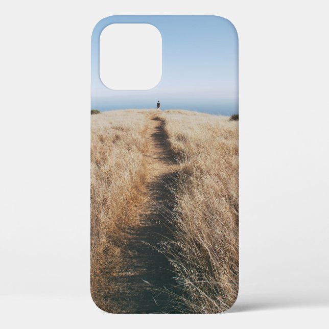 BROWN GRASS UNDER WHITE CLOUDS Case-Mate iPhone CASE (Back)