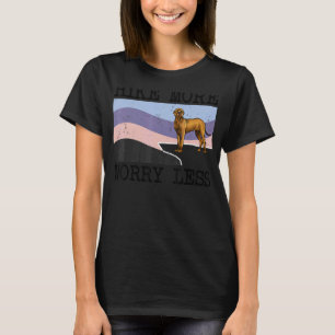 Brown Great Dane Hike More Worry Less Graphic Hiki T-Shirt