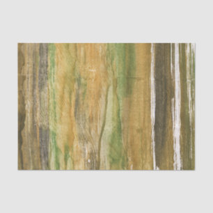 Brown green abstract painting tissue paper