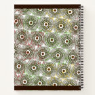 Brown green ankara pattern notebook
