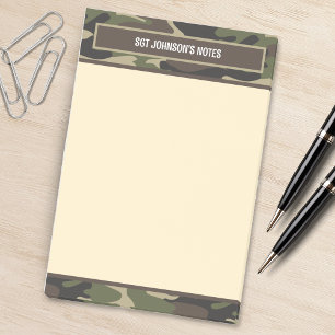 Brown & Green Camo Army Fatigue Camouflage Post-it Notes