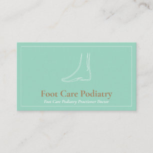 Brown green Foot Massage Care Podiatry Doctor Business Card
