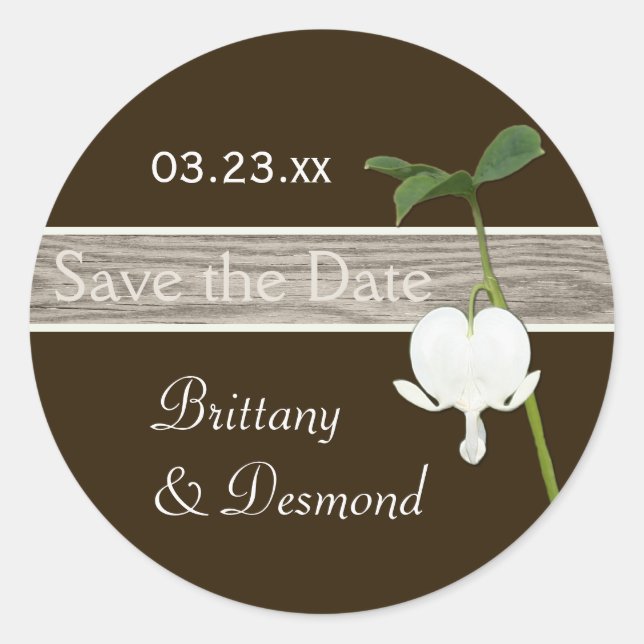 Brown Green Ivory Bleeding Heart 1.5" Sticker (Front)