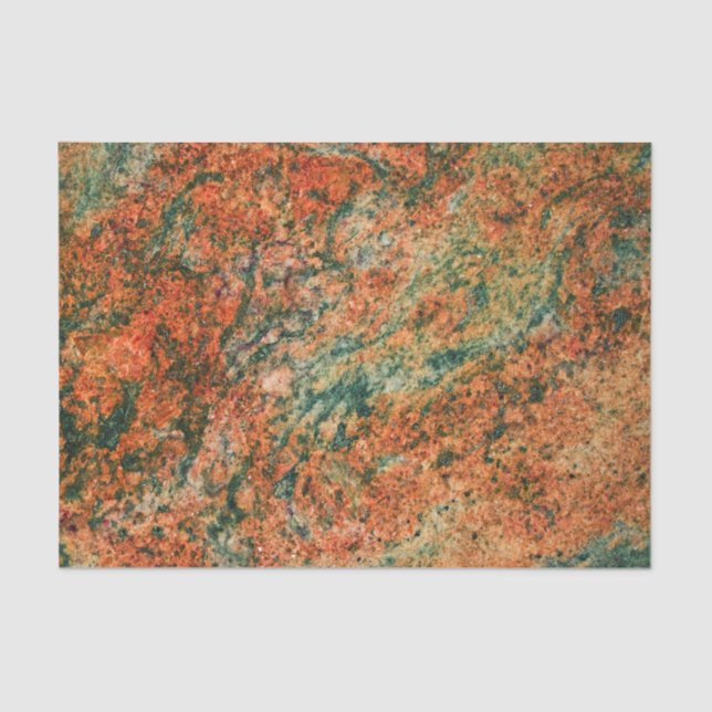 Brown & Green Marble Texture Print Tissue Paper (Front)