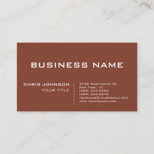 Brown Green Modern Contemporary Company Business Card