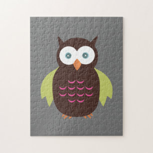 Brown & Green Owl Jigsaw Puzzle