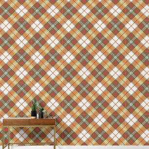 Brown Green White Checkers Wallpaper