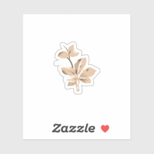 brown grey pink illustratiCustom-Cut Vinyl Sticker