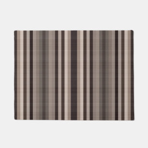Brown Grey Stripes Doormat