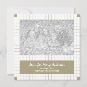 Brown Grid Photo Announcement