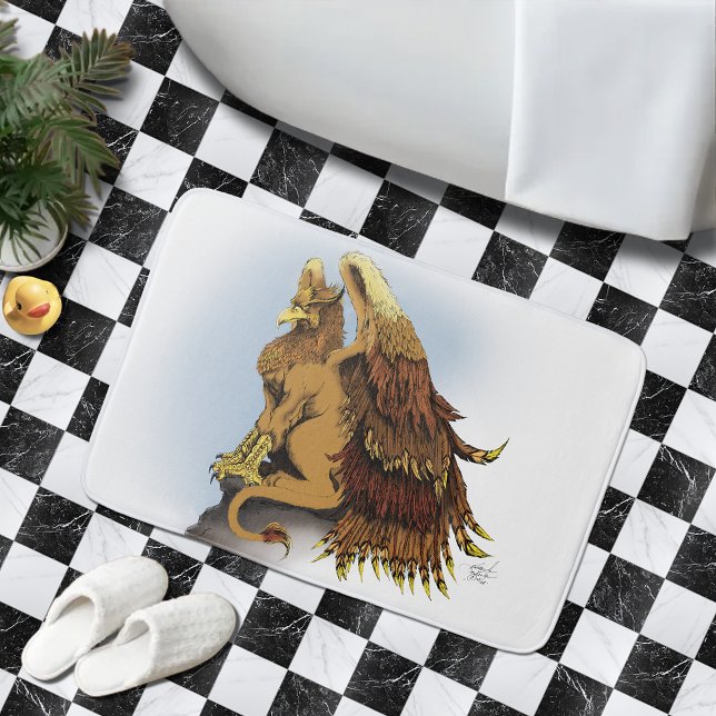 Brown Griffin Fantasy Bath Mat (Creator Uploaded)