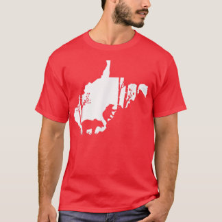 Brown Grizzly Bear Hunting - West map Virginia Hun T-Shirt