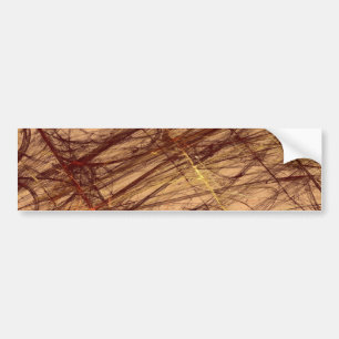 Brown Grunge Fractal Background Bumper Sticker