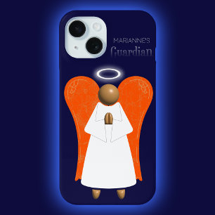 Brown Guardian Angel (double-sided) iPhone 15 Case