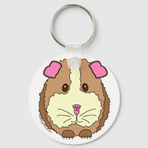Brown Guinea Pig Key Ring