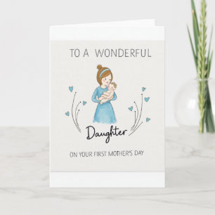 Brown Hair Mothers Day Card