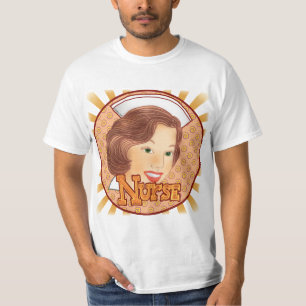 Brown Hair Nurse  T-Shirt