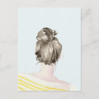 Brown Hair Top Knot Bun
