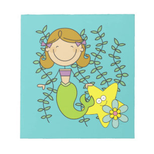 Brown Haired Mermaid Notepad