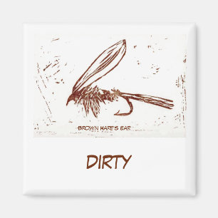 "Brown Hare's Ear" Dish Washer Status Magnet