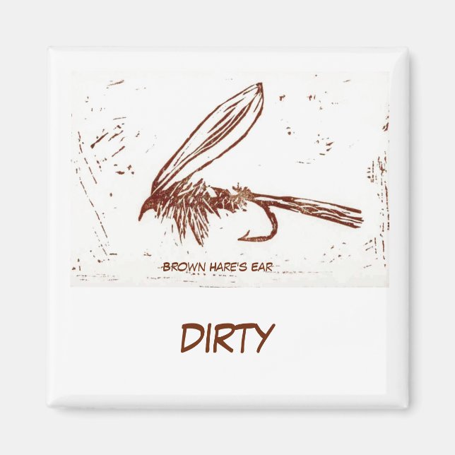 "Brown Hare's Ear" Dish Washer Status Magnet (Front)