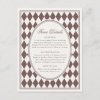 Brown Harlequin Chequered Finer Details Wedding