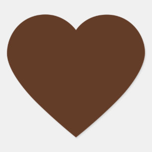 Brown  Heart Sticker