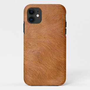 Brown Highland Cow Fur Texture iPhone 11 Case