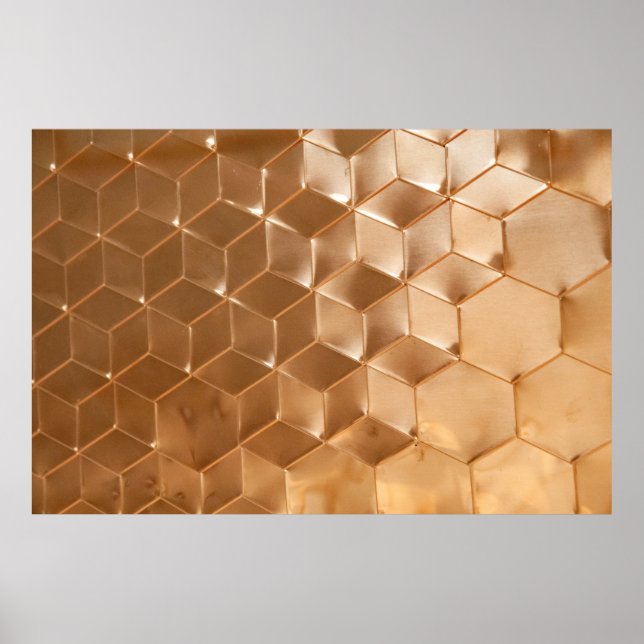 Brown honeycomb panel poster (Front)