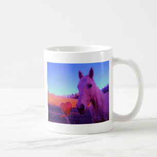 Brown Horse and Red Heart Coffee Mug