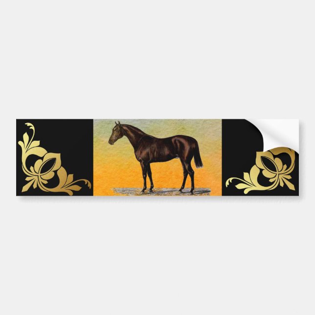 Brown Horse Bumper Sticker (Front)
