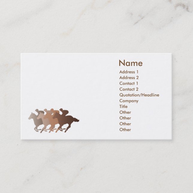 Brown Horse - Business Business Card (Front)