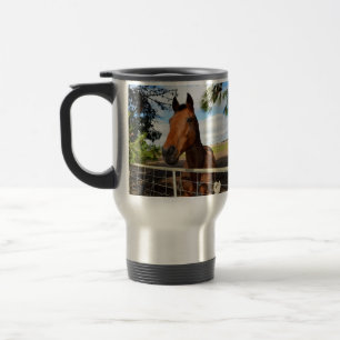 Brown Horse Called Tulip, Travel Mug