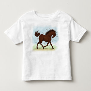 Brown Horse Educational Equine Anatomy Chart Toddler T-Shirt