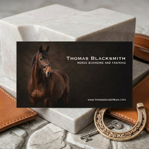 Brown Horse Equestrian Personalised Business Card