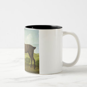 Brown Horse in a Hilly Landscape, c.1780-1800 (oil Two-Tone Coffee Mug