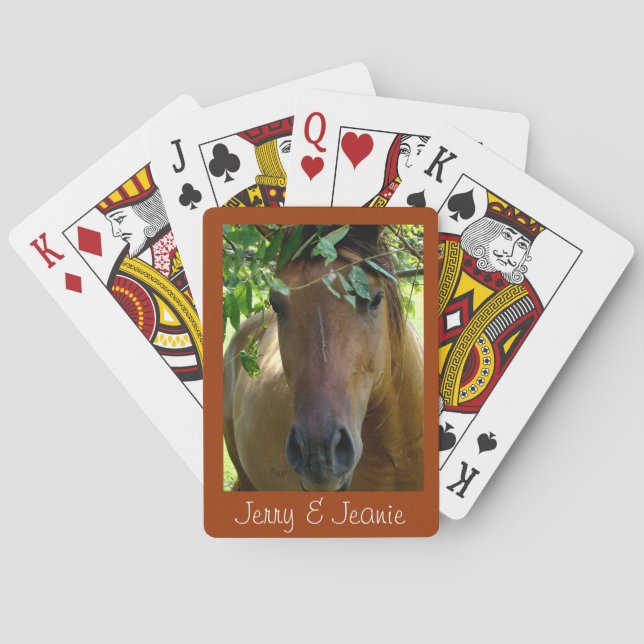 Brown Horse Playing Cards- personalise Cards (Back)