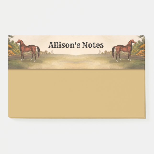 Brown Horse Post-it Notes (Front)