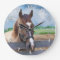 Brown Horse with Bridle Clock