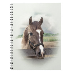 Brown Horse with Bridle Notebook