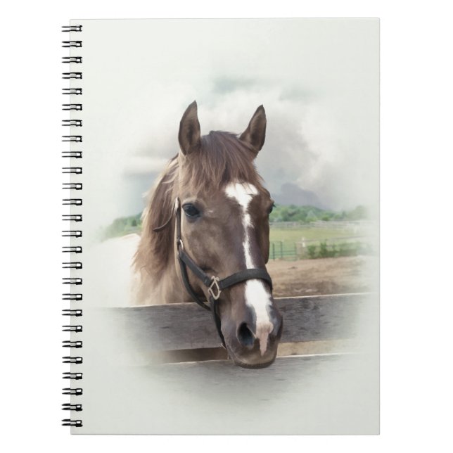 Brown Horse with Bridle Notebook (Front)