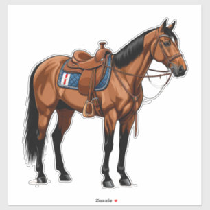 Brown Horse With Saddle
