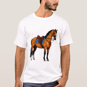 Brown Horse With Saddle T-Shirt