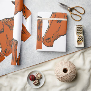 Brown Horse Wrapping Paper