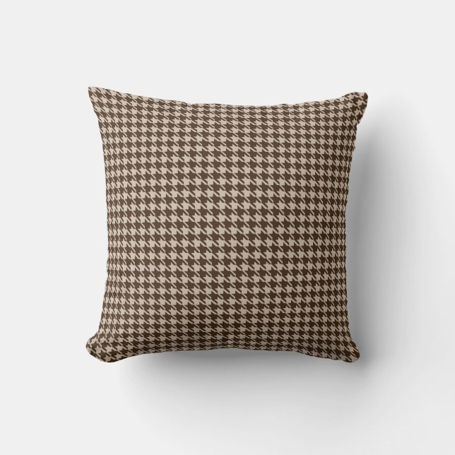 Brown Houndstooth  Cushion (Front)