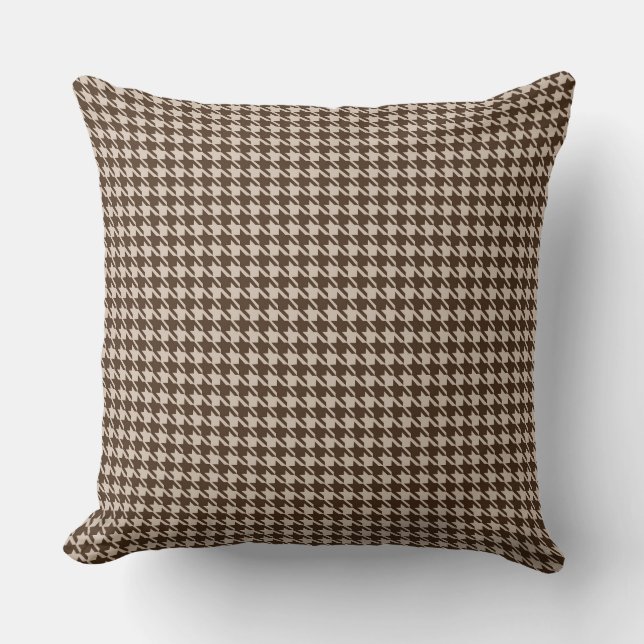 Brown Houndstooth Cushion (Front)