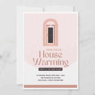 Brown housewarming Party Invitation, Housewarming Invitation